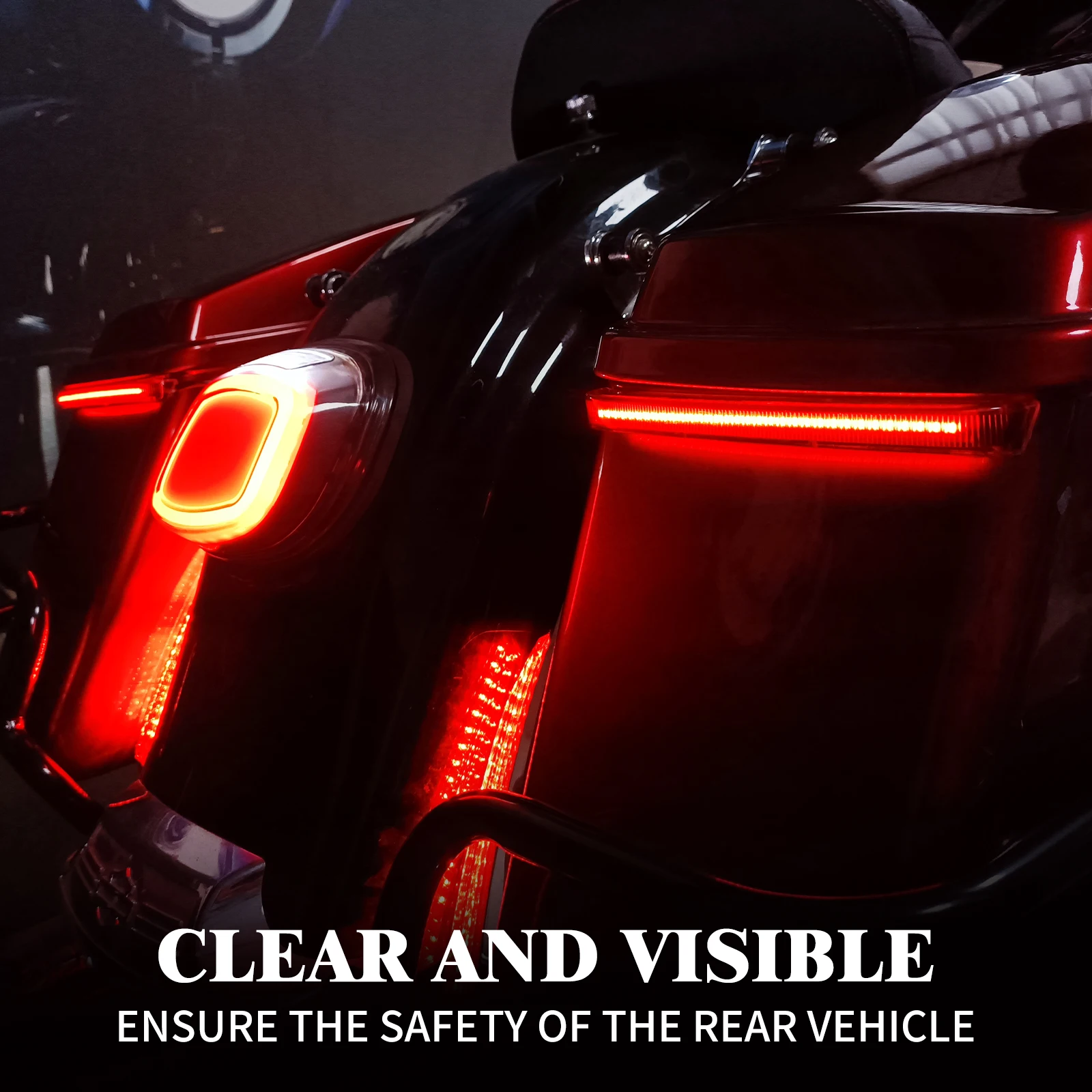 Motorcycle Saddlebag LED Light Flowing Turn Signal Lamp For Harley Touring Street Road Glide CVO 2008-Up Saddle Bag Indicators - view 4