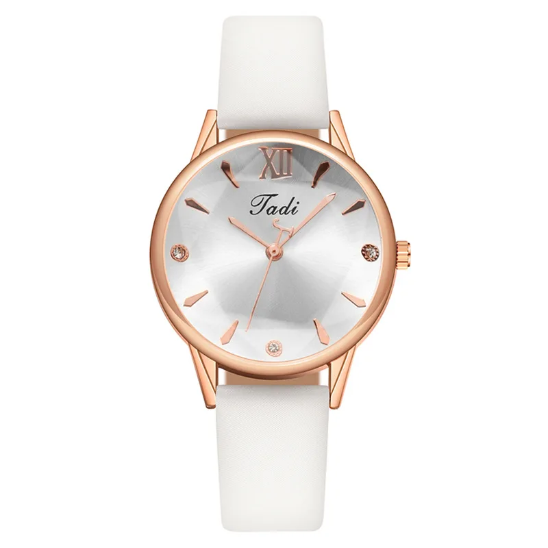 Elegante Roman Patterned Diamond Inlaid Watch, relógios de quartzo feminino, relógios de cinto, em estoque