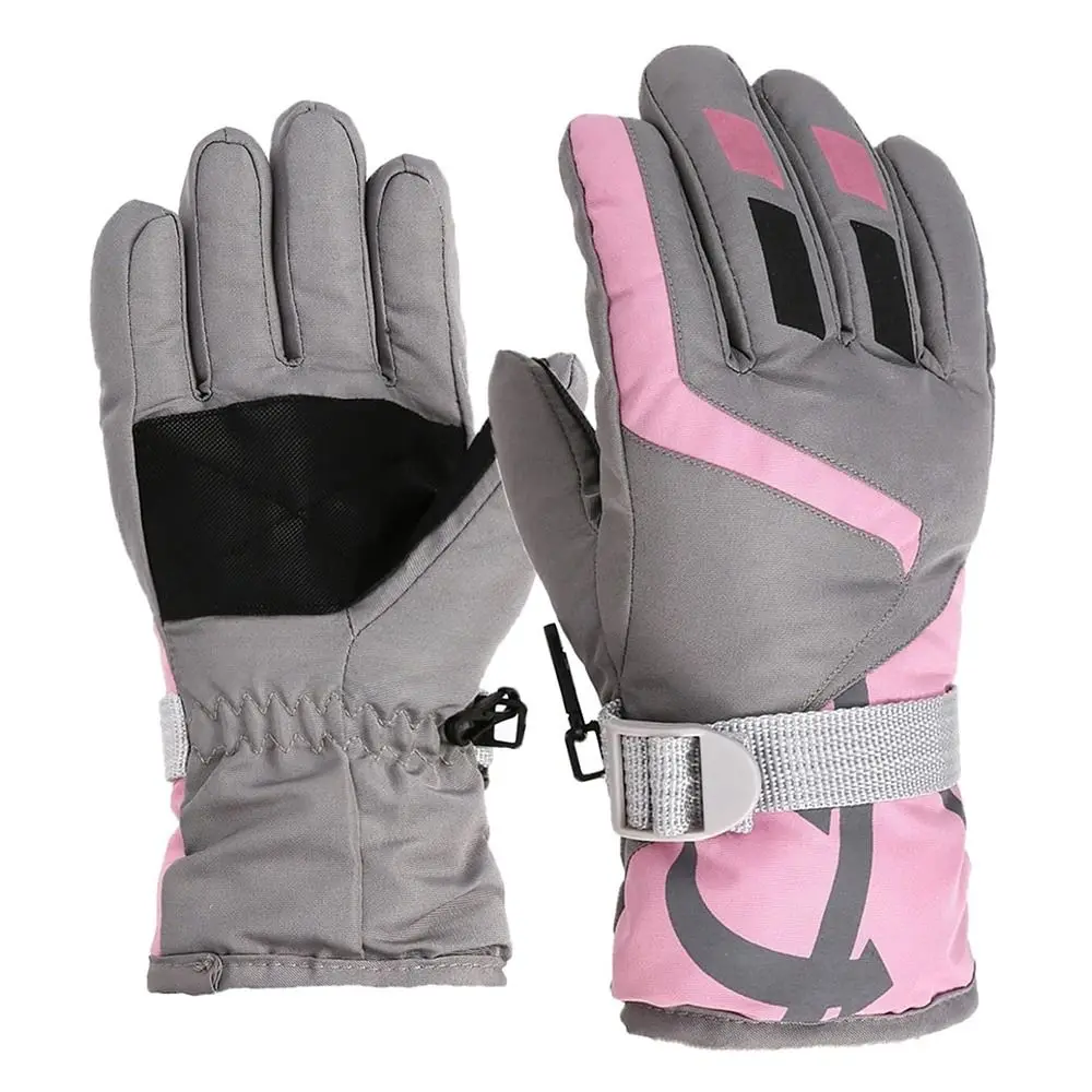 Windproof Children Ski Gloves Non-slip Waterproof Kid Gloves Thicken Warm Mitten Snow Snowboard Gloves for 4-7 years old