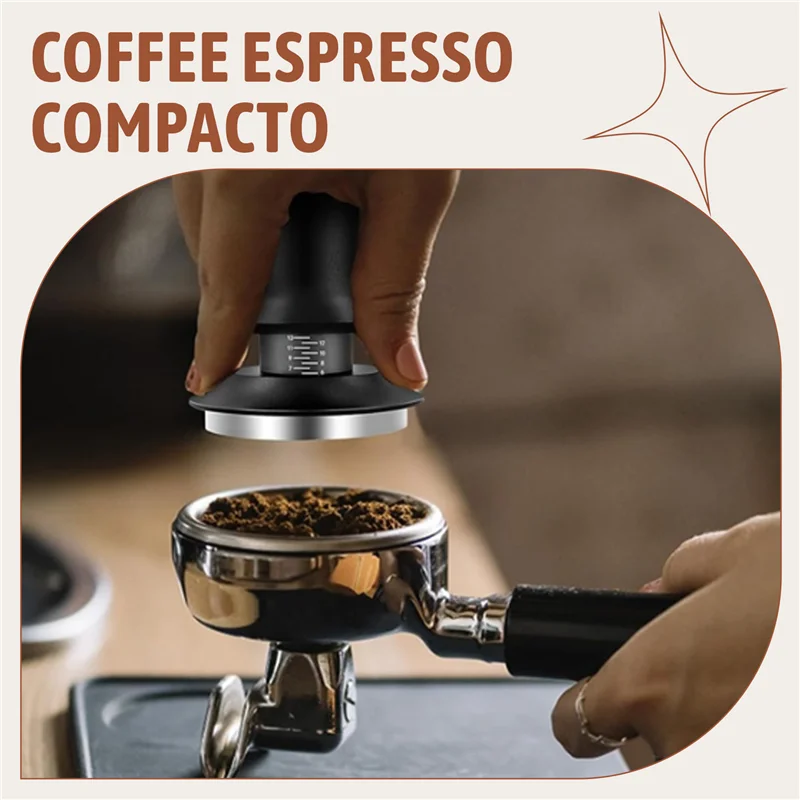 Prensa de café expreso YCOC de 51Mm con herramienta WDT calibrada con resorte, con alfombrilla de silicona, para máquina de café expreso fácil de usar