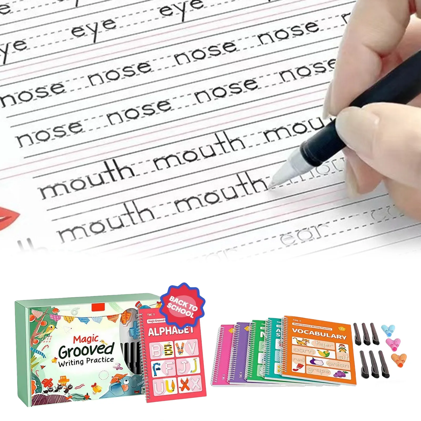 كتب ممارسة الكتابة اليدوية، مصنفات الأخدود القابلة لإعادة الاستخدام، كتب ممارسة الكتابة للأطفال من سن 3 إلى 3 سنوات، أنشطة التعلم لمرحلة ما قبل المدرسة #2