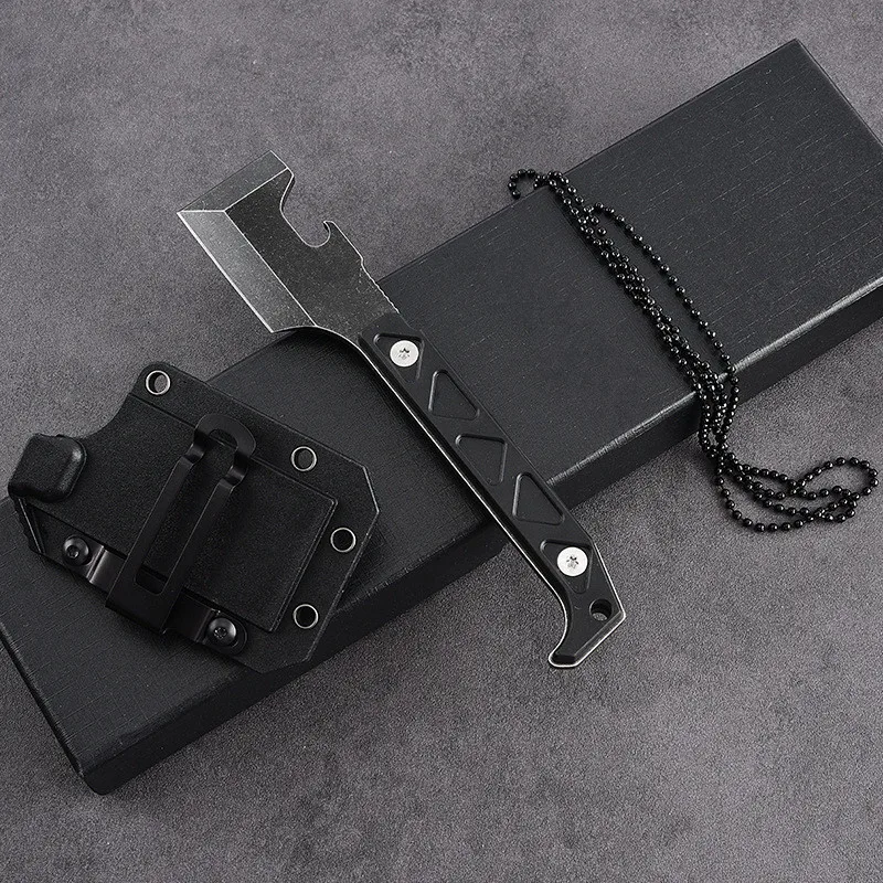 Cuchillo de pala para hielo multifuncional de una sola pieza de alta dureza, herramienta abridor de botellas EDC, cuchillo de supervivencia al aire libre