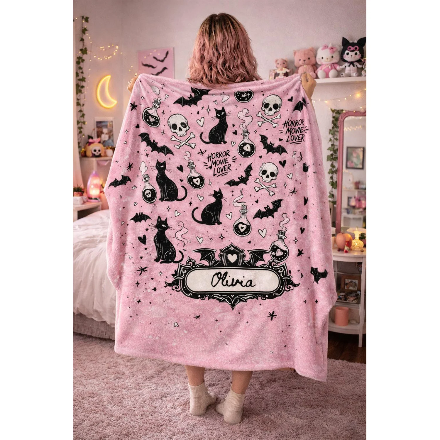 Personalized Name Custom Blanket, Vintage Flannel Blanket, Custom Gift for Couples and Family Memories, Unique Souvenir Present