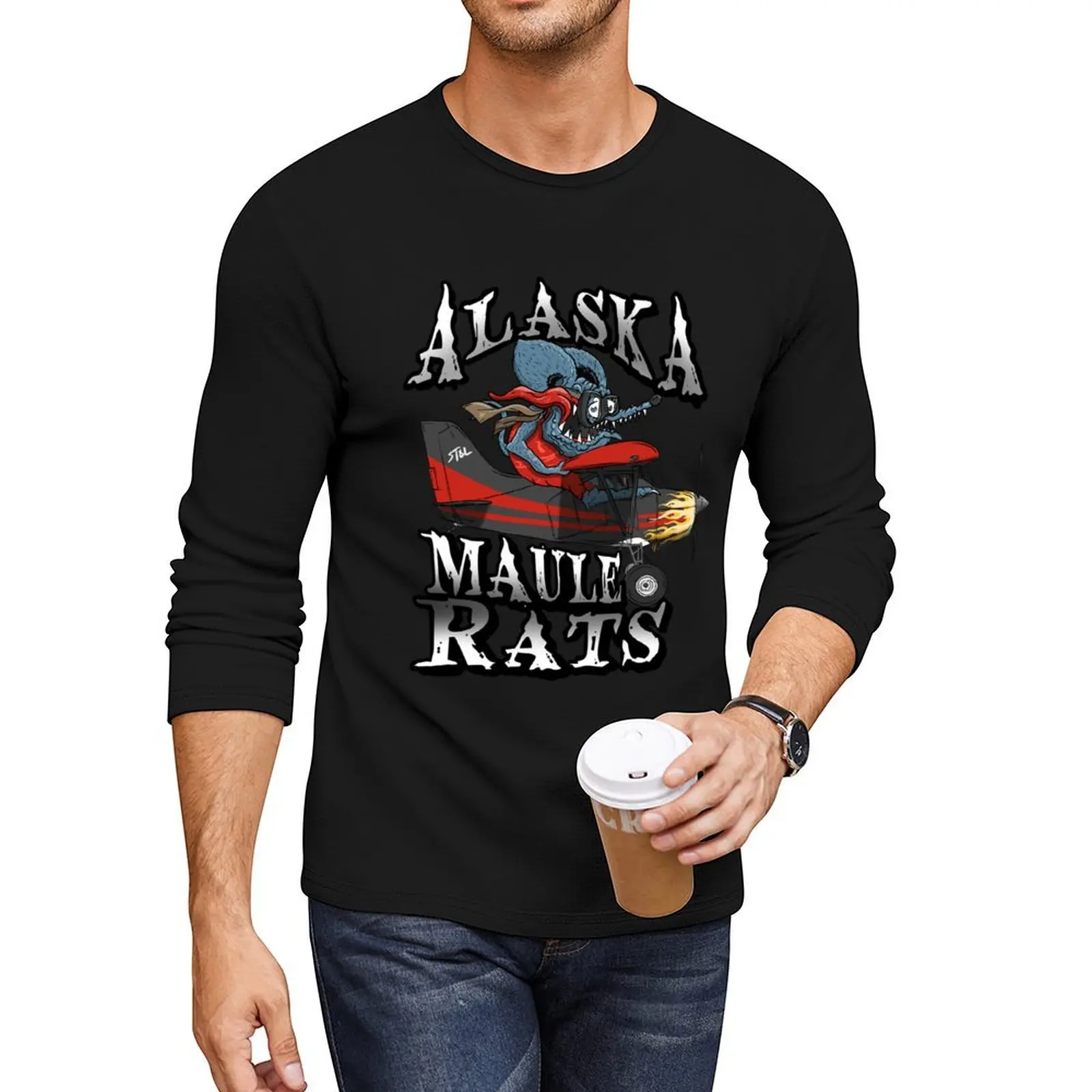 Alaska Maule pilot rats Long T-Shirt Aesthetic clothing vintage t shirt vintage clothes clothes for men