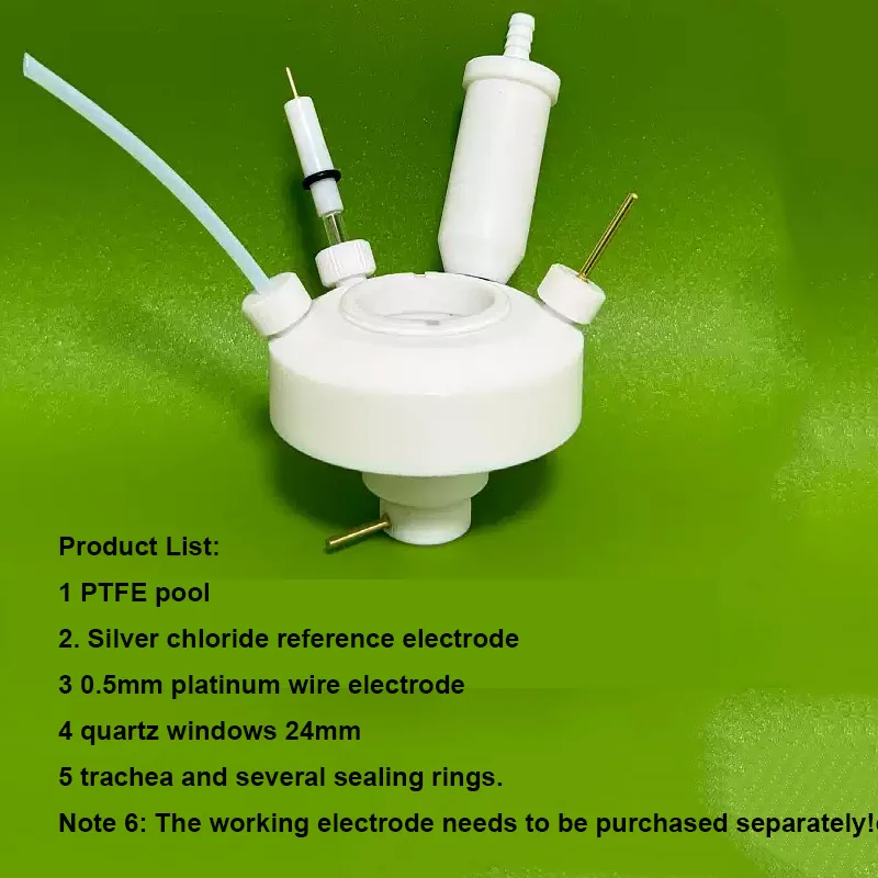 K006 in-situ Raman Spectroscopy Electrochemical Cell Three Electrode Test Sealed Electrolytic Cell Quartz Tank