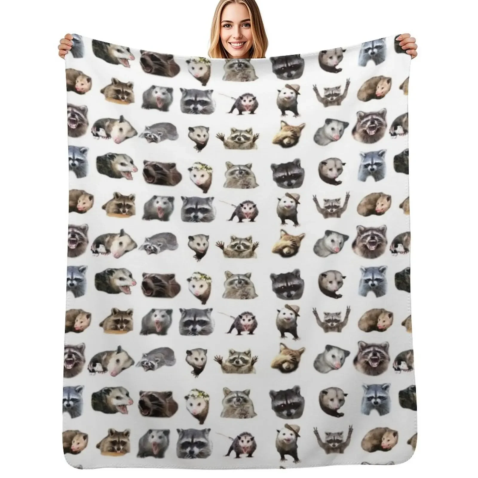 

Mood Throw Blanket bed plaid Soft Plush Plaid Retros Hair Blanket