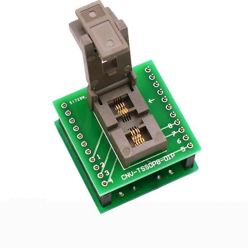 TSSOP8 Burning Stand TSSOP8 Flip Type Aging Test Stand Spacing 0.65MM Chip IC Fixture Socket
