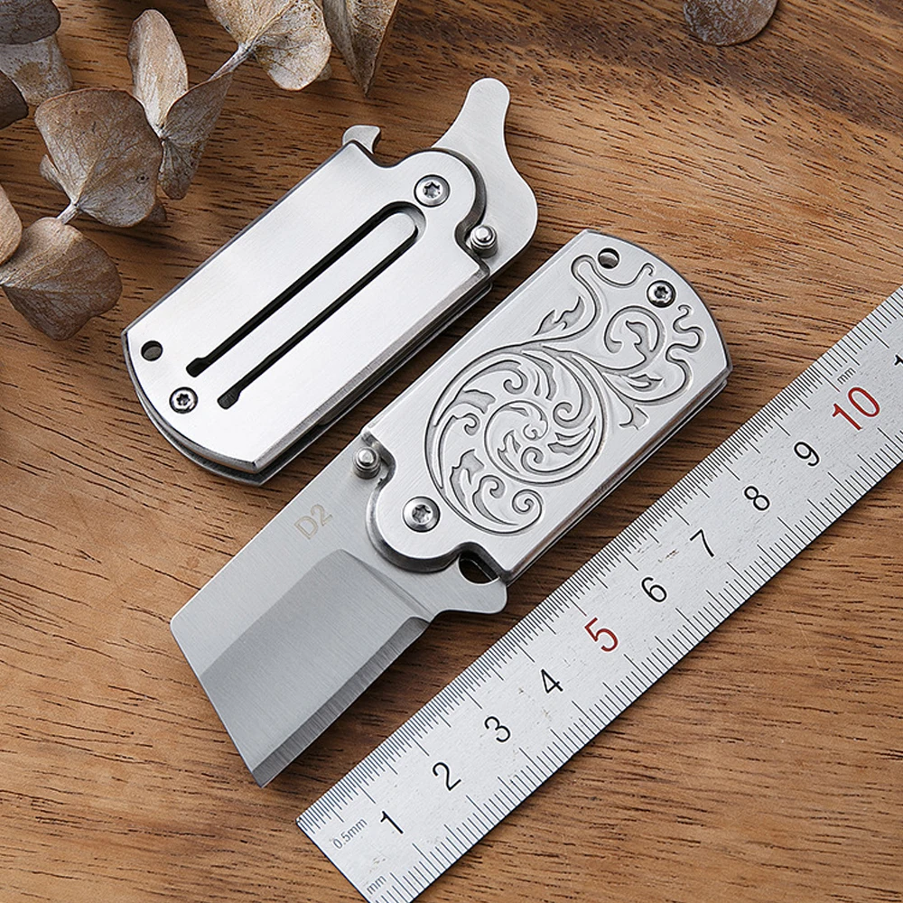 

Тонкий карманный нож EDC для мужчин, уникальный острый нож для выживания со стальным лезвием D2, нож для повседневного ношения, маленькие складные ножи для кемпинга на открытом воздухе