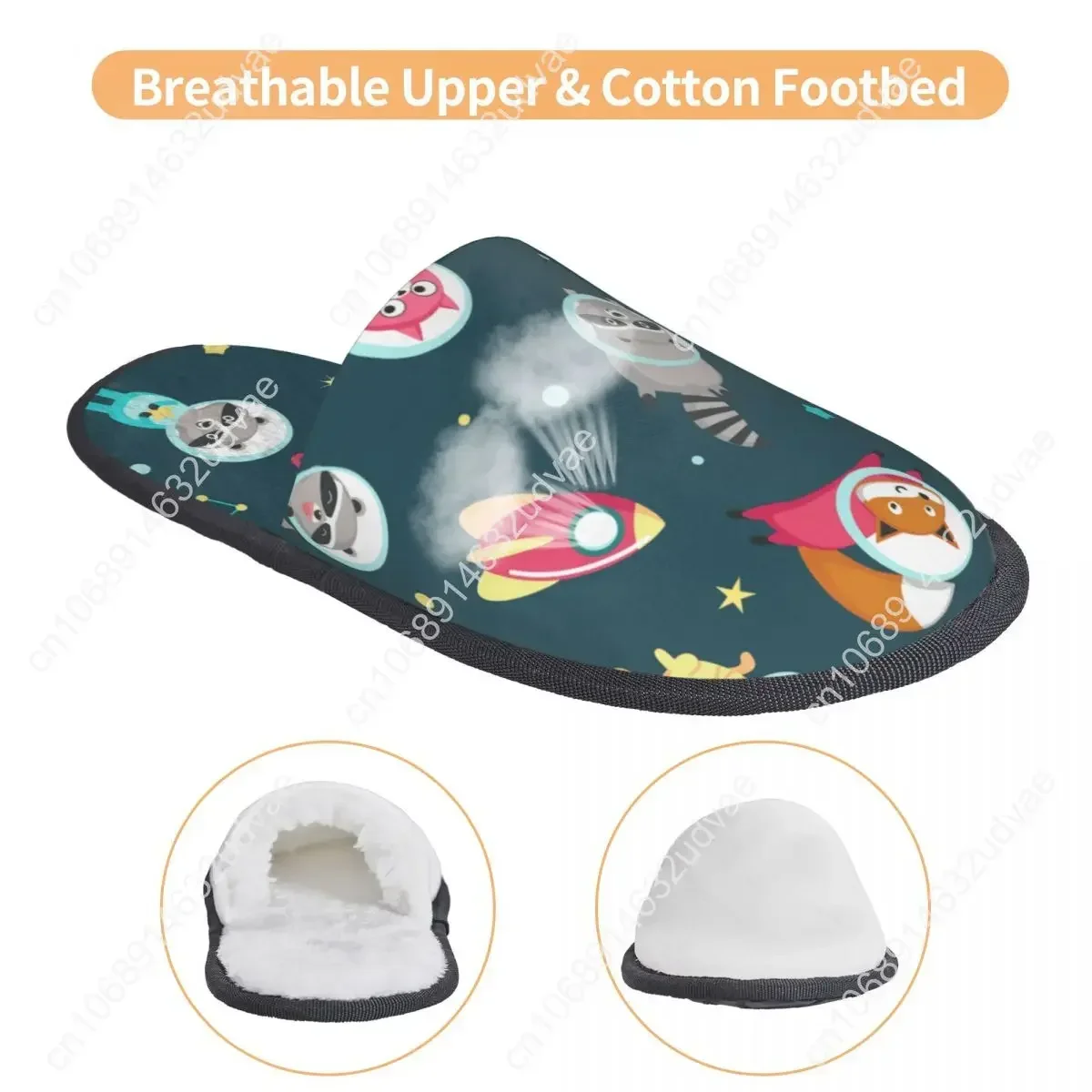 Winter Slipper Woman Man Fashion Fluffy Warm Slippers Cute Animals Astronauts Panda Raccoon Cat Fox House Slippers Funny Shoes