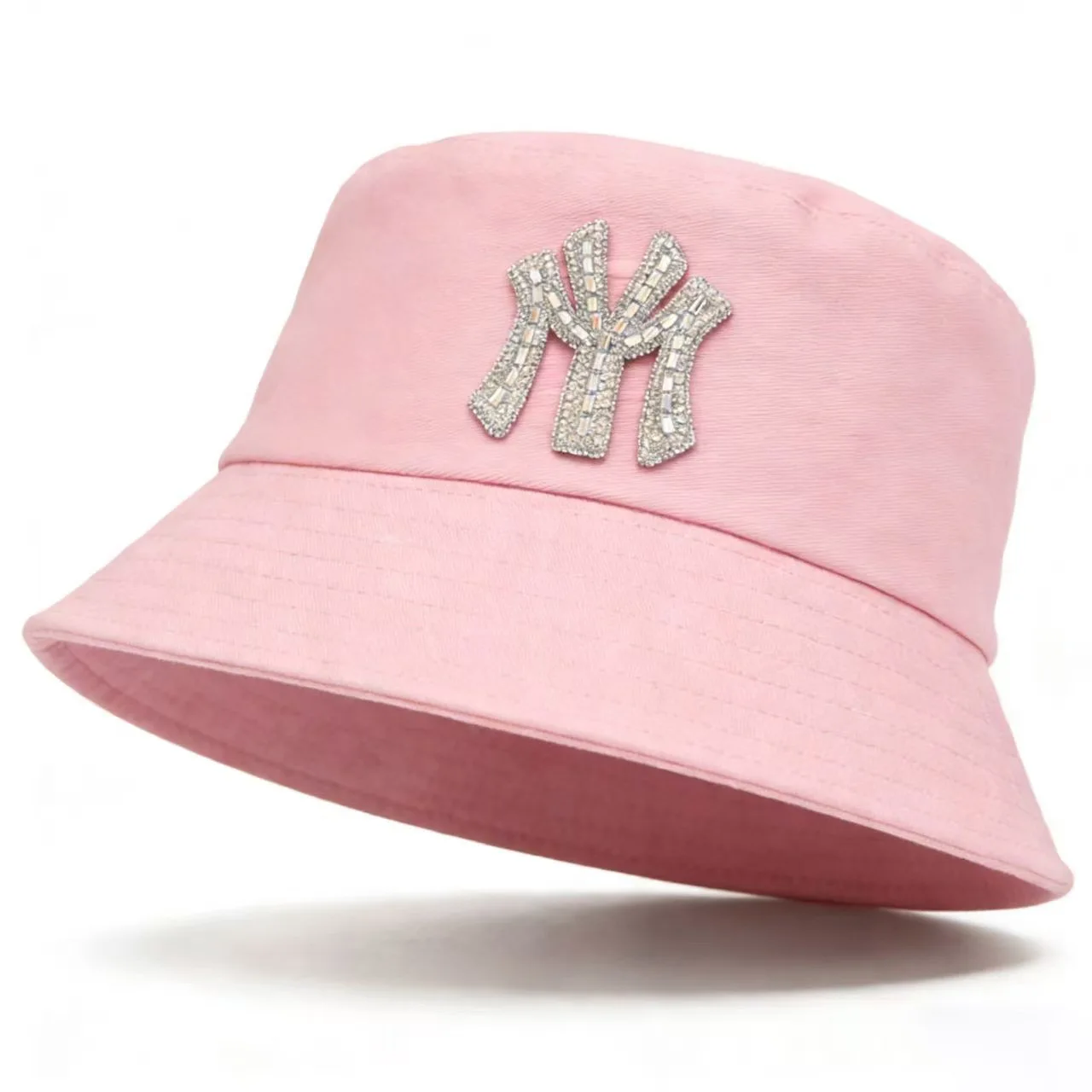 Neue MY Luxus-Diamant Komplett-Baumwolle Einfarbige Einseitige Fischerhüte für Männer und Mehrfarbige Basin-Caps für Frauen – Detail 4