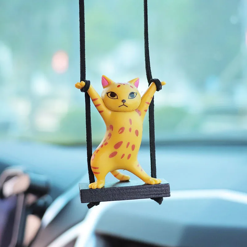 10 styles Anime cat Q Version kawaii Car pendant decoration Action Figure PVC Model Toys Doll Desk Decor Collectible Gifts