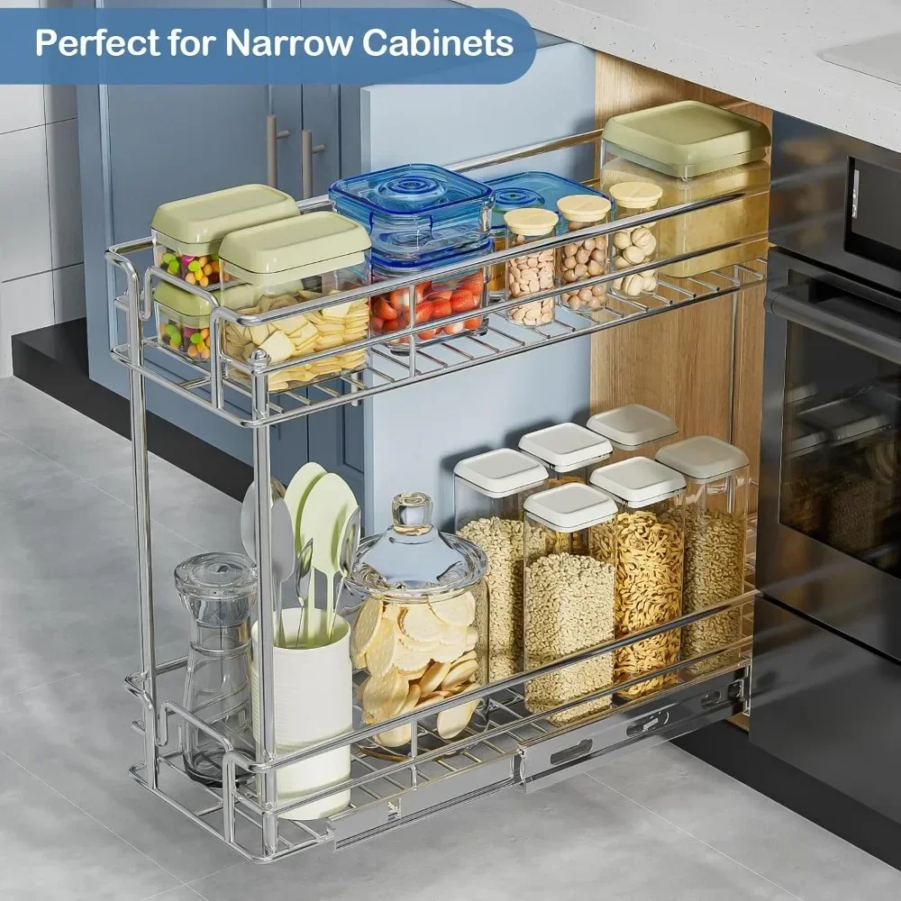 Pull Out Spice Rack for Narrow Cabinet (8½