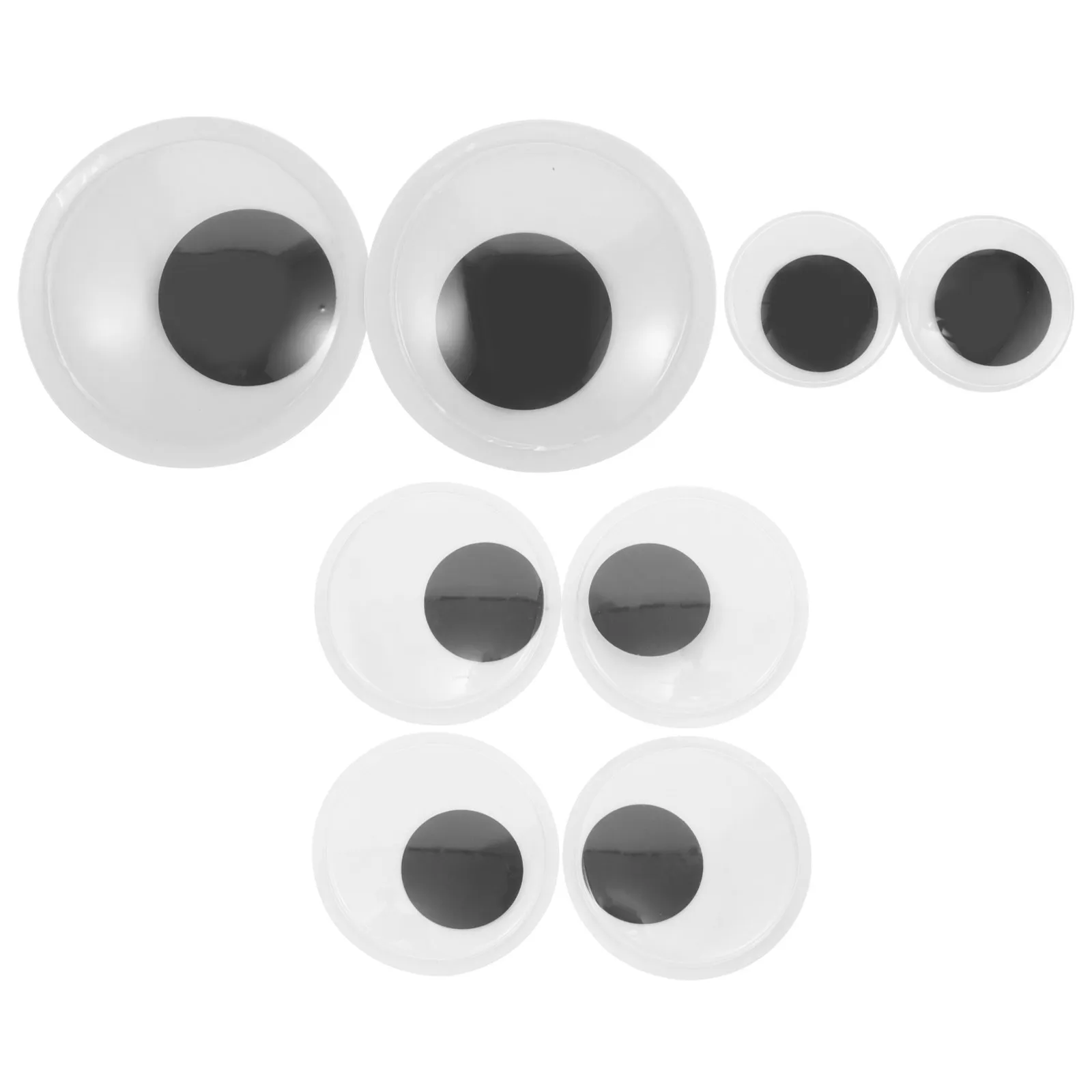 8Pcs Extra Large Wiggle Eyes Self Adhesive Plastic Stickers for Fridge Door Wall DIY Craft Projects Home Decoration