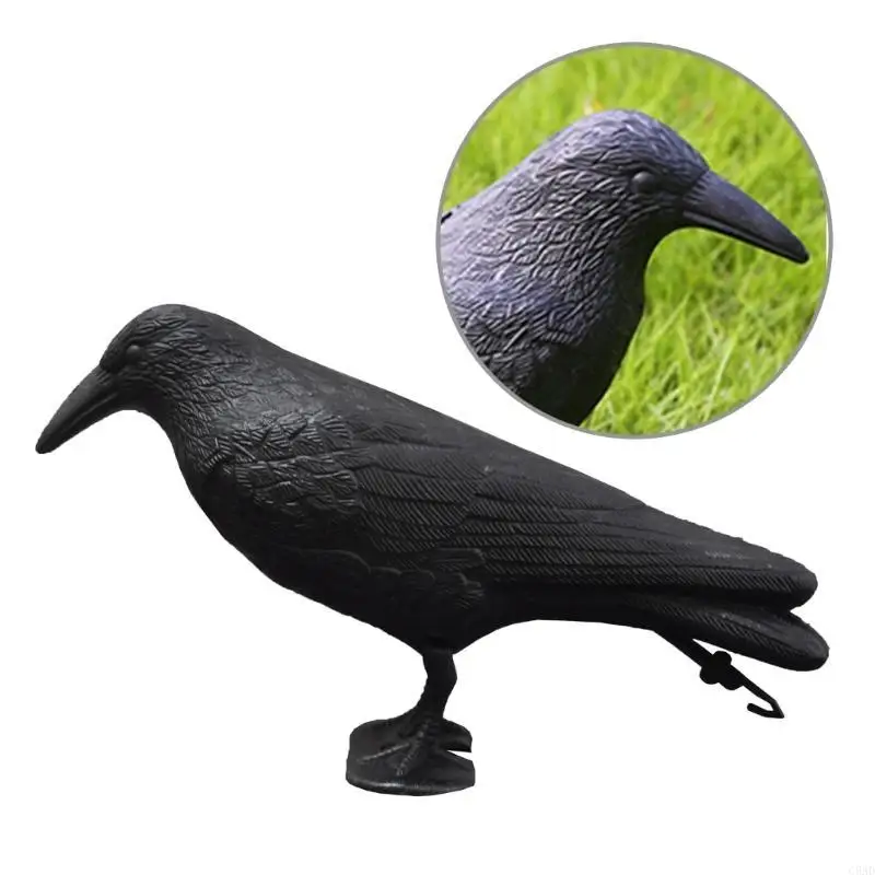 

Garden Crow Statue Outdoor Bird Garden Protective Yard Decors Crow Statue C5AD