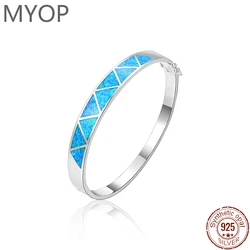 MYOP Evening Neutral Fashion Jewelry 925 Silver Gift,Triangle OPAL Bracelet