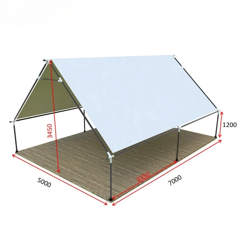 

Роскошная экологичная палатка-отель 5x7м, водонепроницаемая, для кемпинга на открытом воздухе, всесезонная, Coody Lan Ting