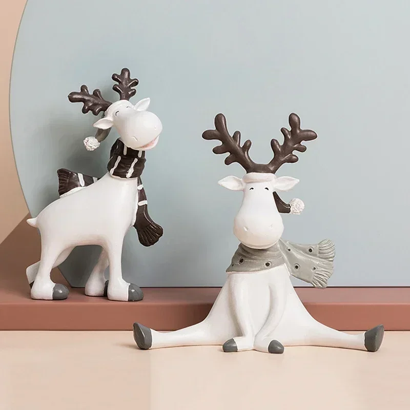 

Creative Home Deer Decorations Creative White Deer Figurines Christmas Office Living Room Decorations Easter Room Desk Ornament