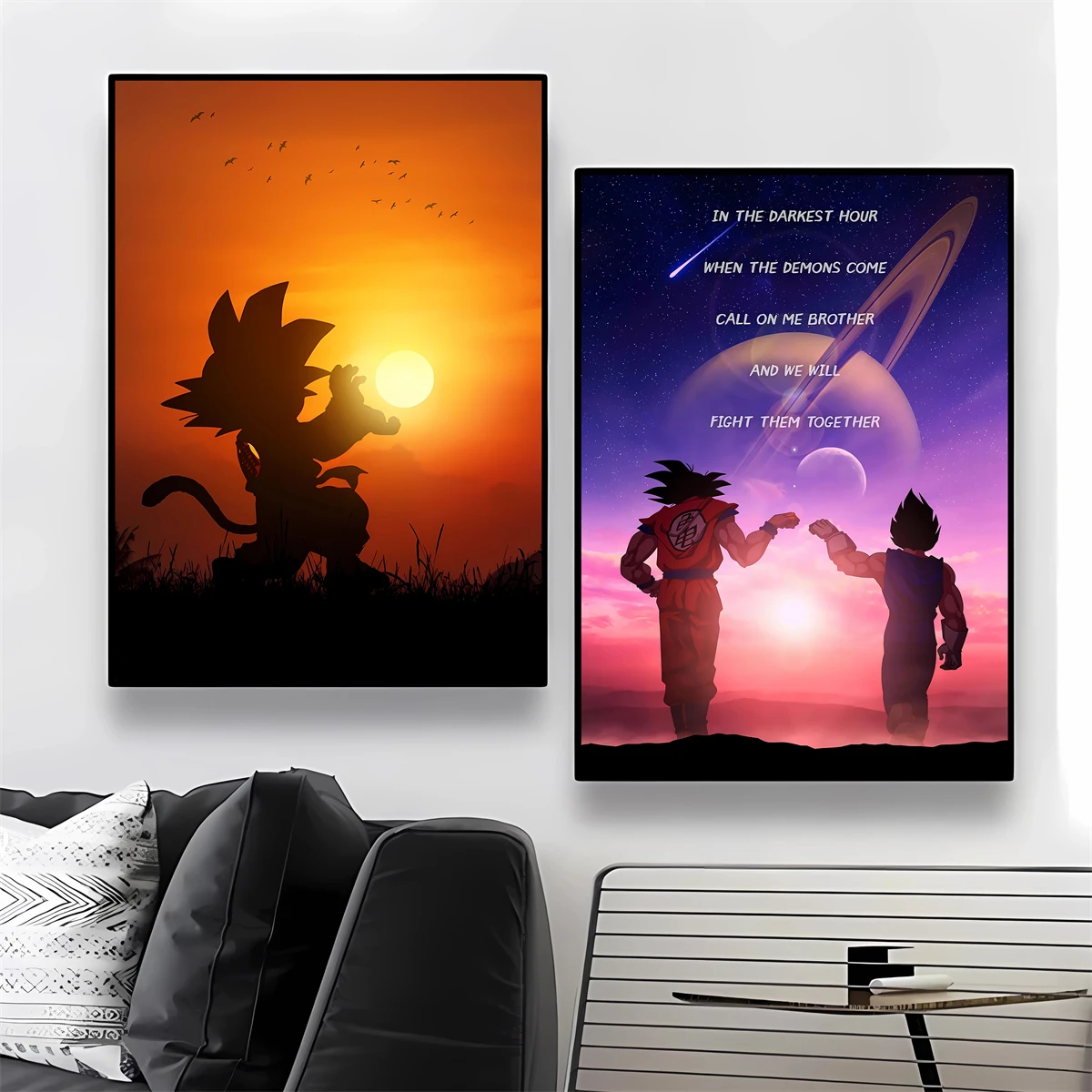 

Classic Anime Posters Dragon Ball Son Goten Room Cafe Decor Aesthetic Wall Painting Canvas Posters Stickers Decor Wall Art