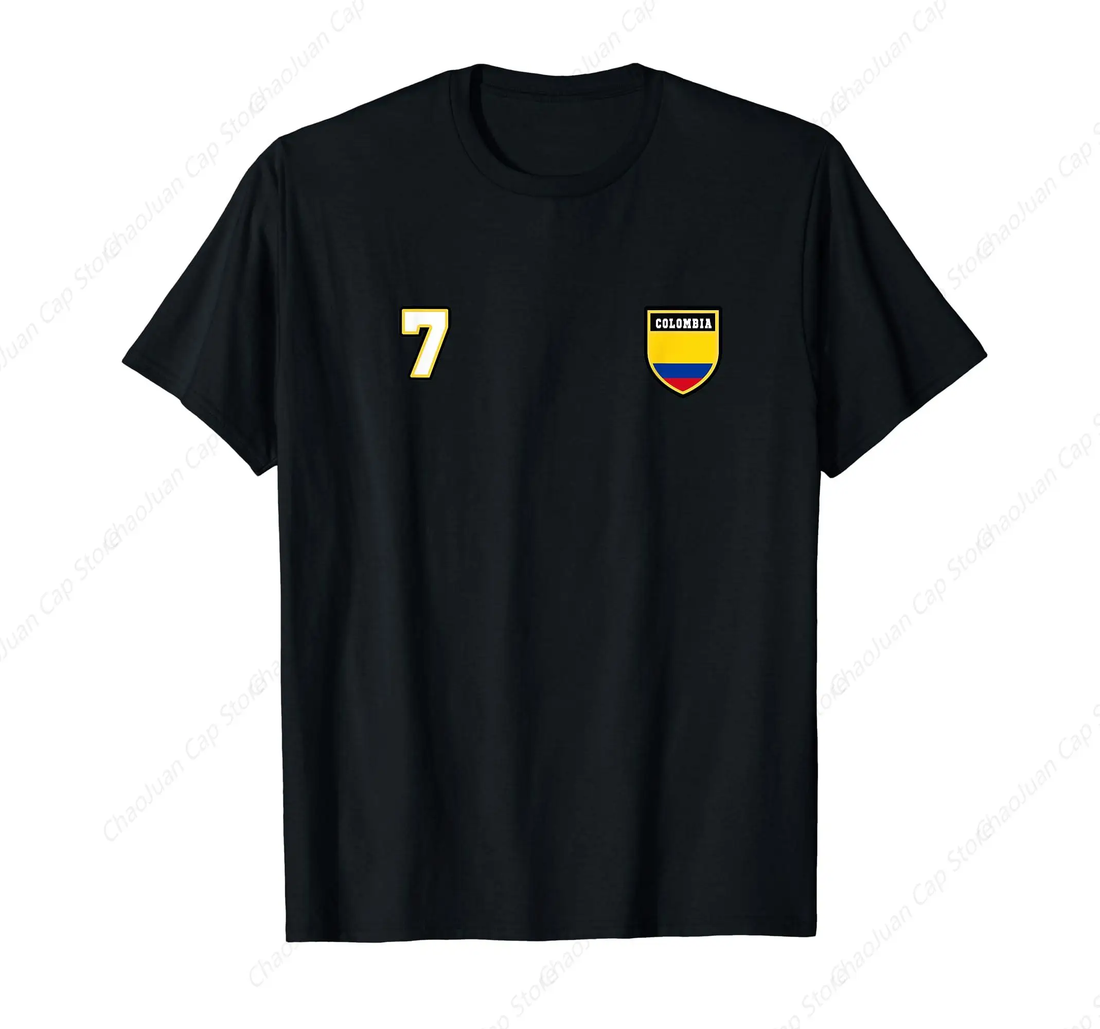 Colombia Number 7 Soccer Flag Football # seven Colombian T-Shirt