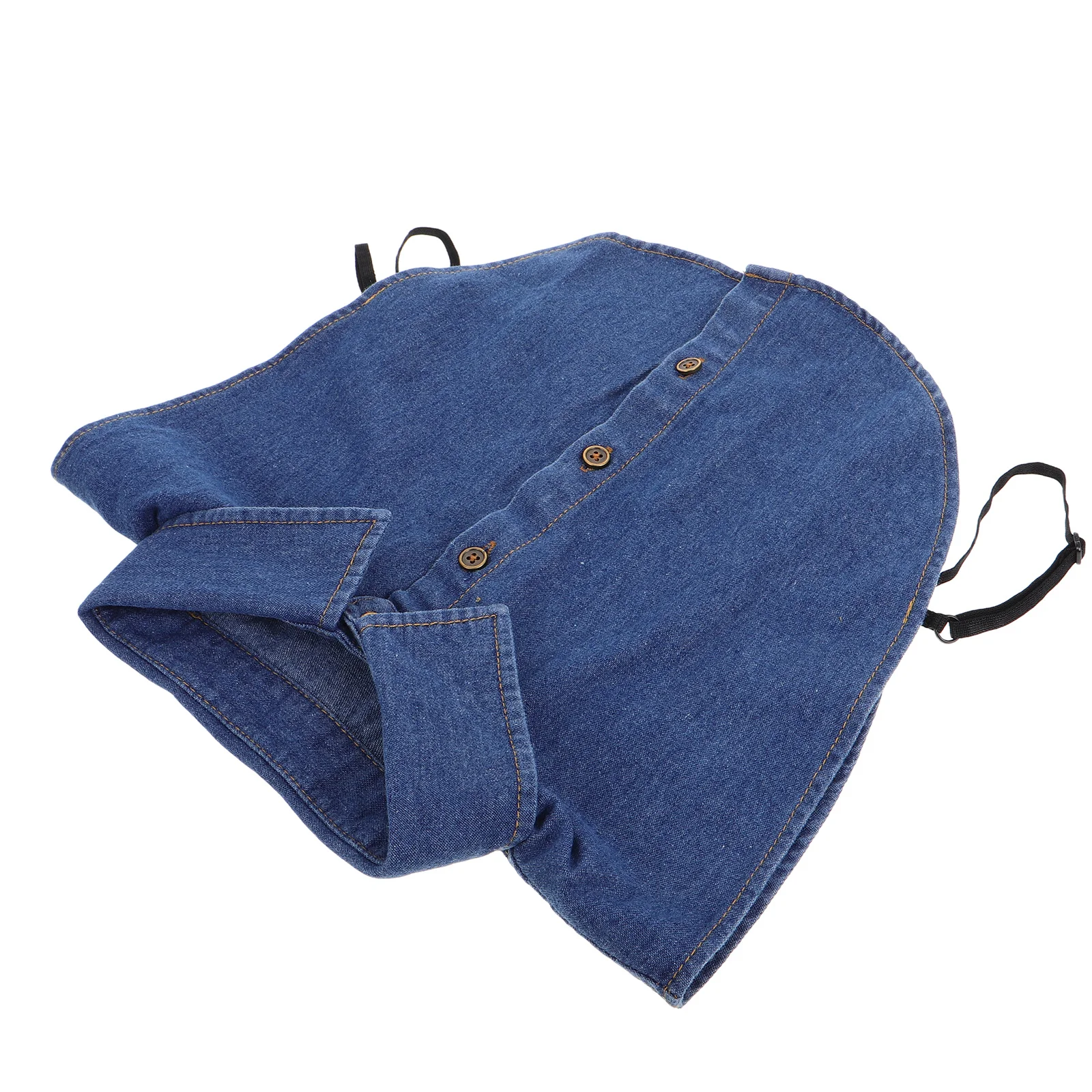 الدنيم وهمية طوق للنساء أنيق انفصال قميص شيك نصف بلوزة كاوبوي عنصر لباس غير رسمي ديكي الإكسسوارات الموضة