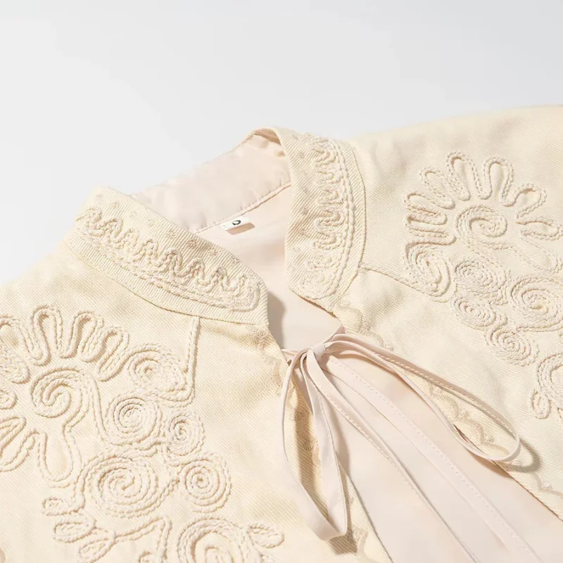QICHE Shawl‑Style Women Blouse Heavy‑Crafted Elegant Versatile Top For European‑Aesthetic Female Daily Look