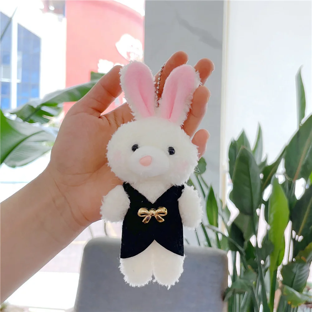 Cute Simulation Rabbit Keychain para Meninas, Anime Pendant, Schoolbag, Plush Toy, Claw Machine, Ornamentos, Presentes para Crianças, Boneca, 1Pc