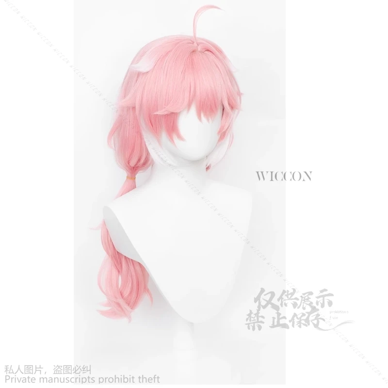 New Game Cosplay Wuthering Waves Encore Cosplay Wig Pink Long Hair Double Ponytail Roleplaying Halloween Party Women Cos Kawaii