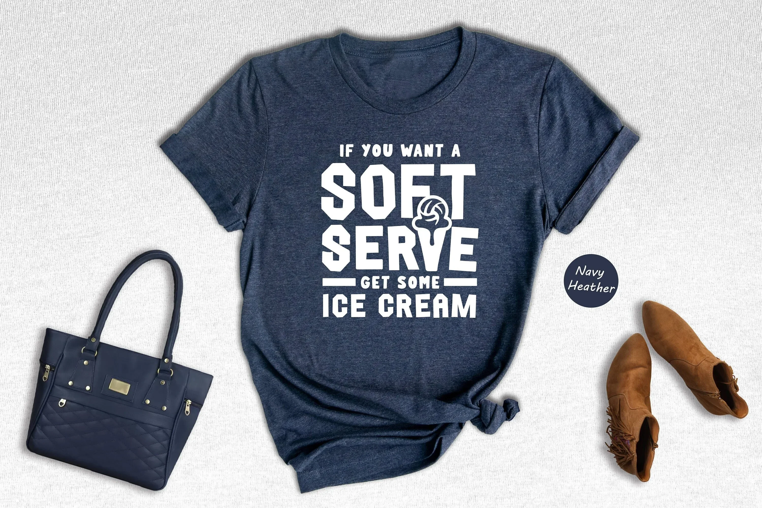 If You Want A Soft Serve Get Some Ice Cream T Shirt Volleyball Lover Party