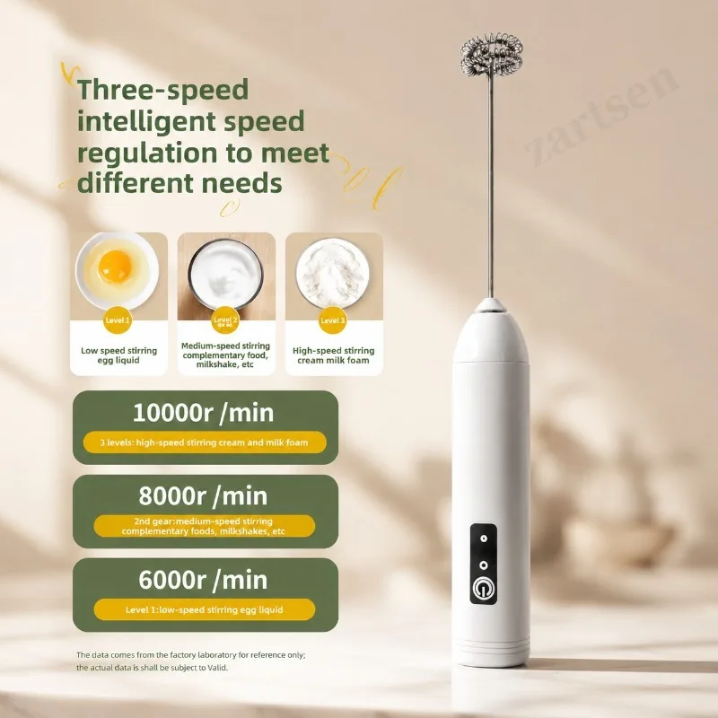 Electric Coffee Milk Foaming Mixer Coffee Creamer Whisk Handheld Egg Beater Froth Mixer Kitchen Automatic Kitchen Whisk Tools view 4