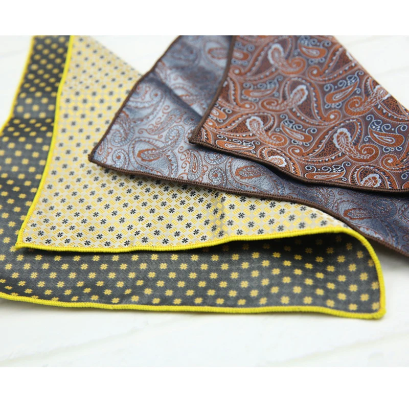 Новый модный 23 см мужской карманный квадратный полиэстер жаккардовый пейсли красный носовой платок формальный деловой свадебный носовой платок для жениха аксессуар для галстука