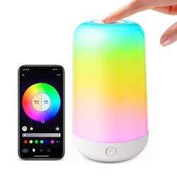 Neuheit Bluetooth Touch LED Nachtlicht, Schlafzimmer Schreibtisch Dekor, Nachttisch lampe, Smart App Control,USB-Aufladung, tragbare Camp Lampe