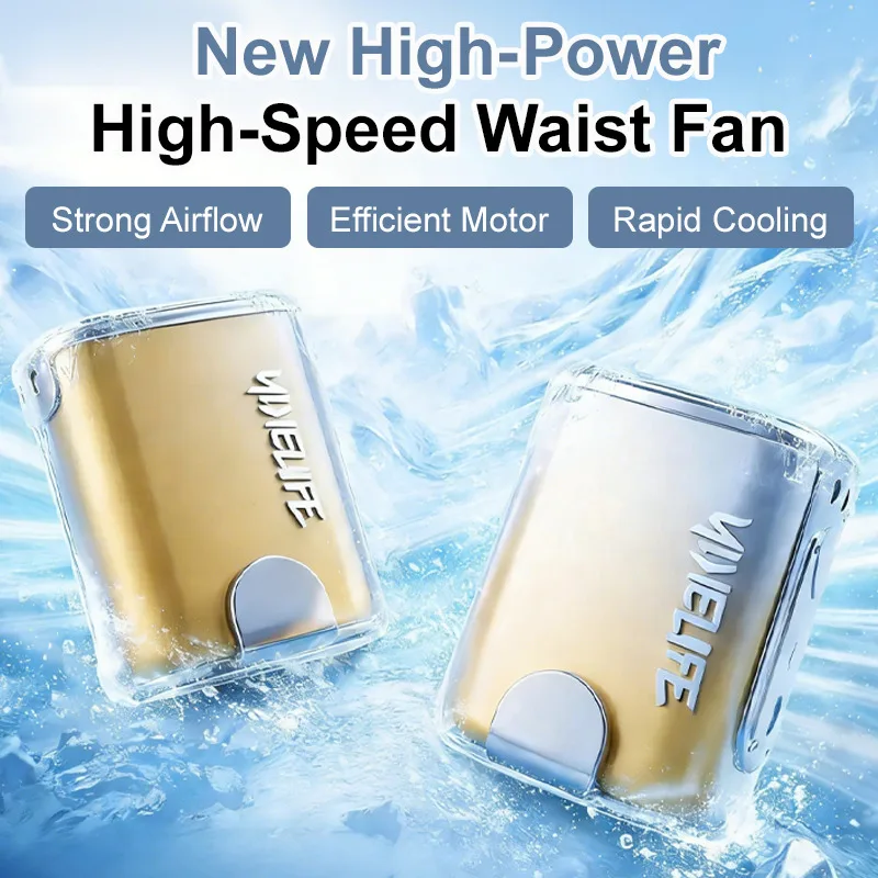 

Новый портативный вентилятор на пояс с высокой степенью защиты от ветра, USB-перезаряжаемый, 199 скоростей, с цифровым дисплеем заряда для использования на улице & Спорт