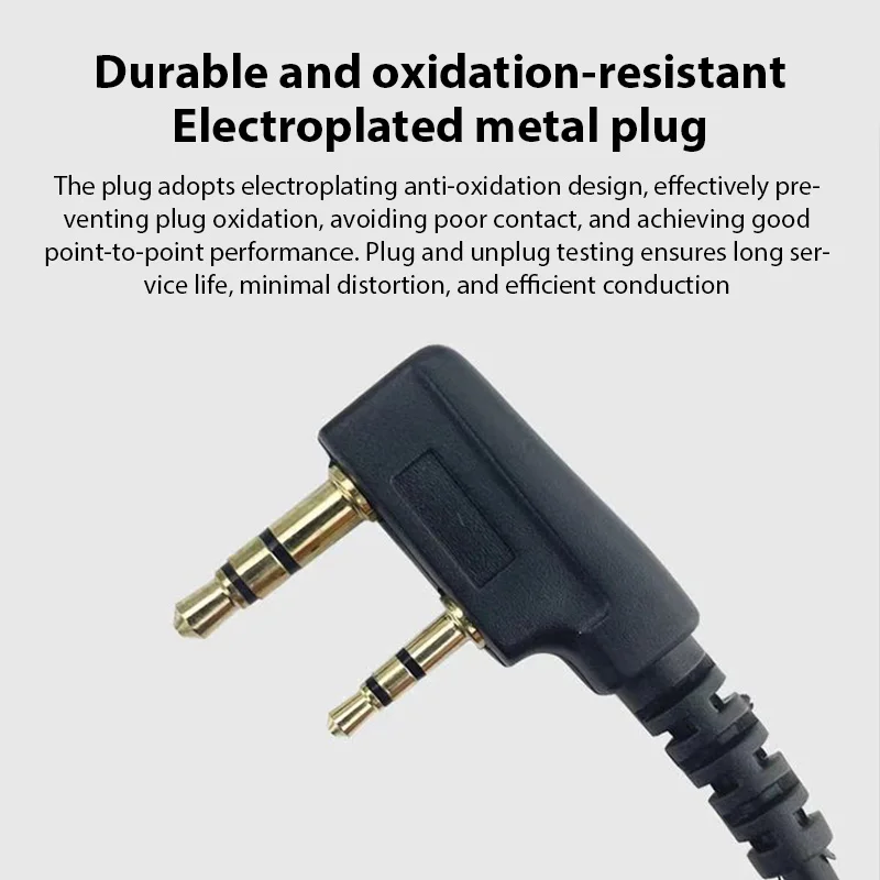 Headset Walkie-Talkie K-head Universal Earpiece Earhook Nyaman Kabel Audio Interphone Earphone Aksesori Radio Dua Arah