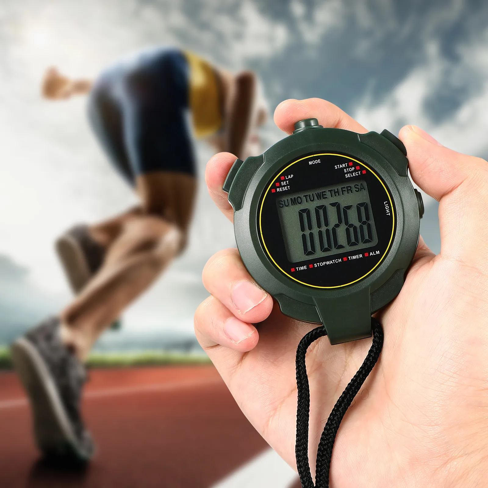 Match Timer Training Stopwatch Luminous Lightweight Multi-Function Stopwatch for Sports Referee Game Stopwatches