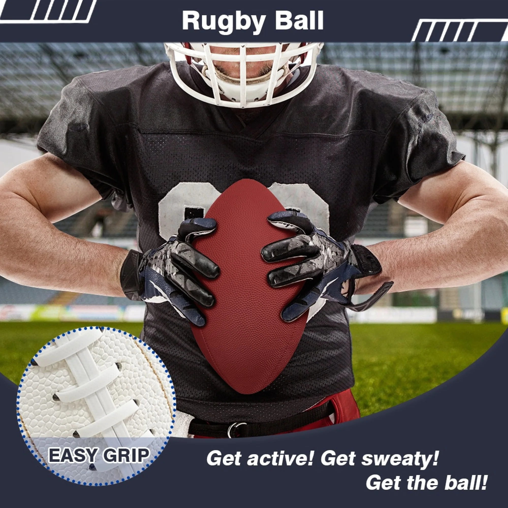 American Football Custom Leather Rubber Adult Youth Training Game Ball Custom Pattern High Quality American Football