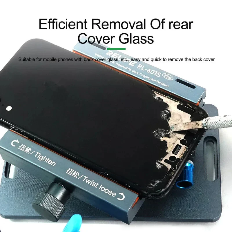 RELIFE RL-601S Mini Plus Pro Free Heating LCD Screen Separator for Phone Tablet Rotary Back Cover Rear Glass Removal Fixture