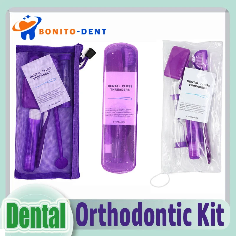 8pcs Personal Oral Hygiene Kit Easy To Carry Orthodontic Oral Travel Kit Dentist Materials