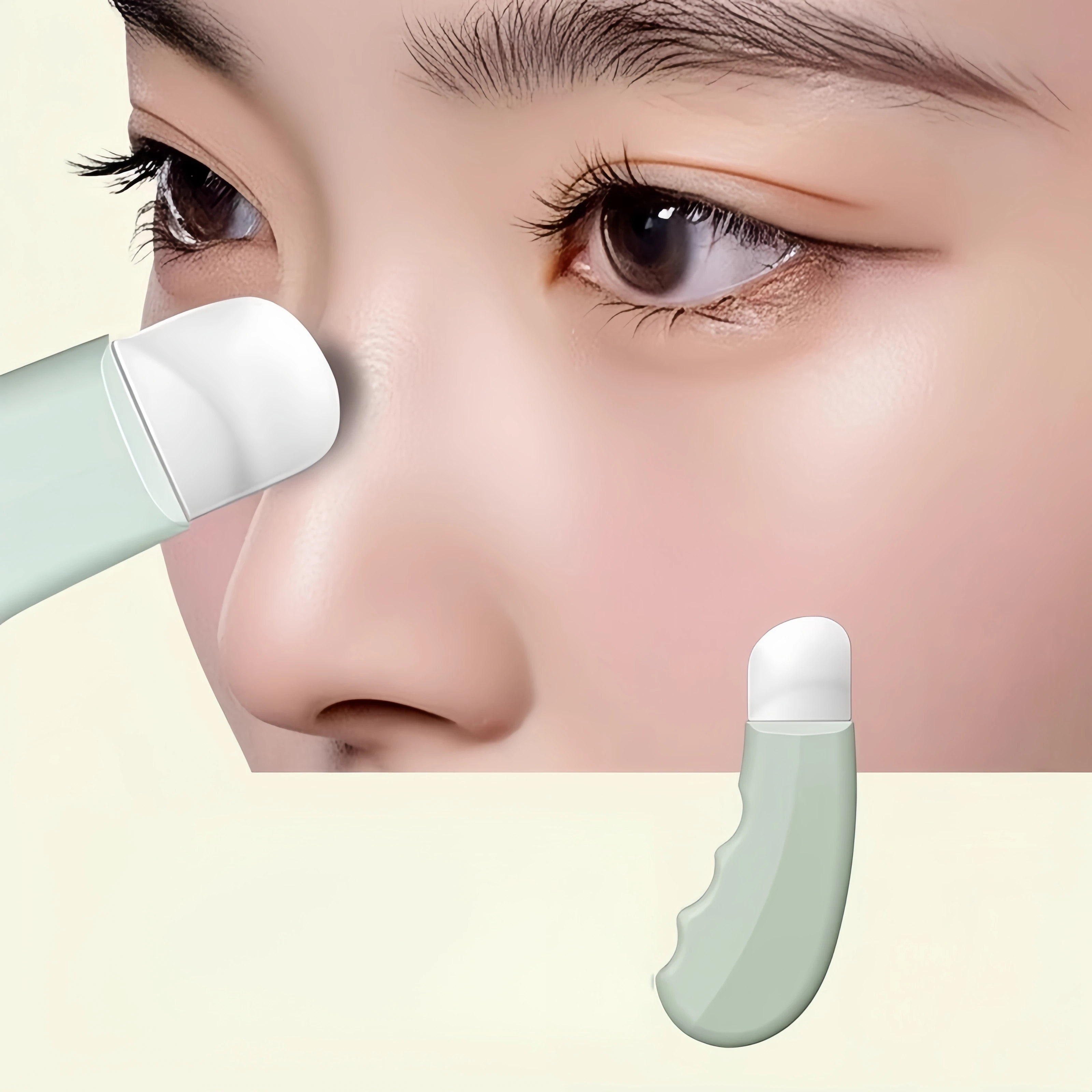 Outils pour enlever les points noirs en Silicone, dissolvant de points noirs pour le nez, spatule pour nettoyer en profondeur la peau, grattoir pour le visage doux et sûr pour hommes et femmes, 1 pièce