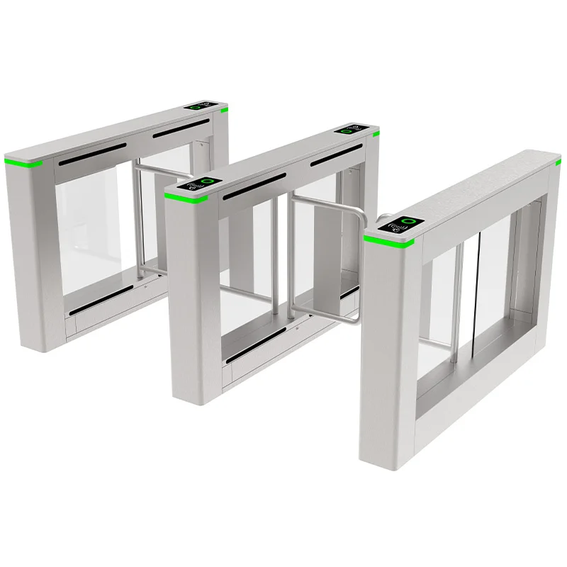Swing Barrier Turnstile Gate RFID Card Access Control Facial Recognition Turnstile for Airports Optional
