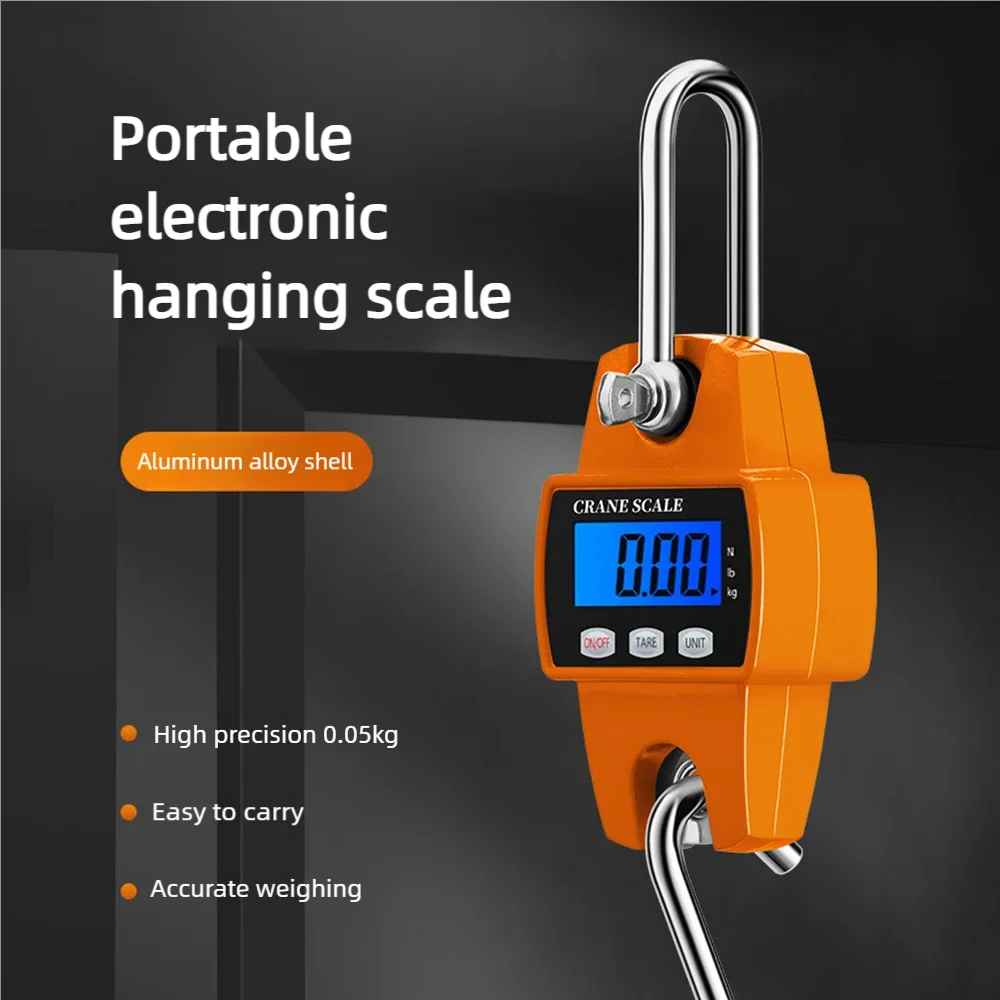 Portable Precision Hanging Scale 200KG/300KG Waterproof/Resistant Falling,Suit For Household/Commercial/Industrial Purposes
