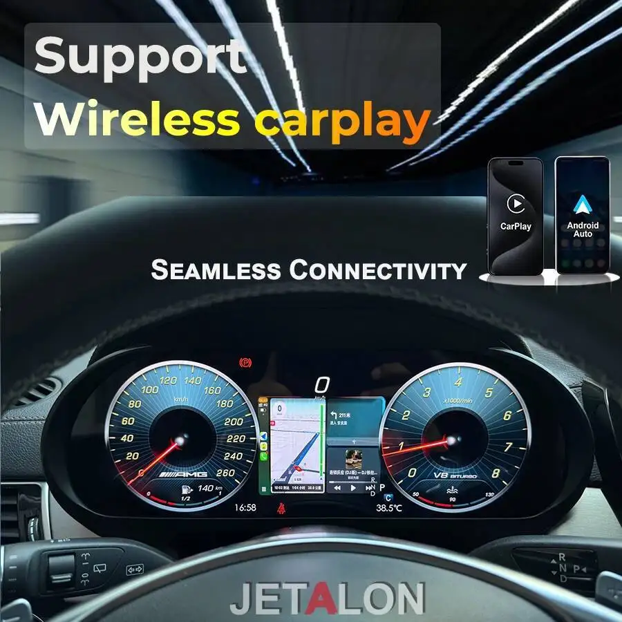 مجموعة أدوات LCD كاملة لبنز الخامس الفئة W447 2016-2019 لوحة القيادة الرقمية لتحديد المواقع Carplay عداد السرعة لوحة قياس قمرة القيادة الافتراضية #3