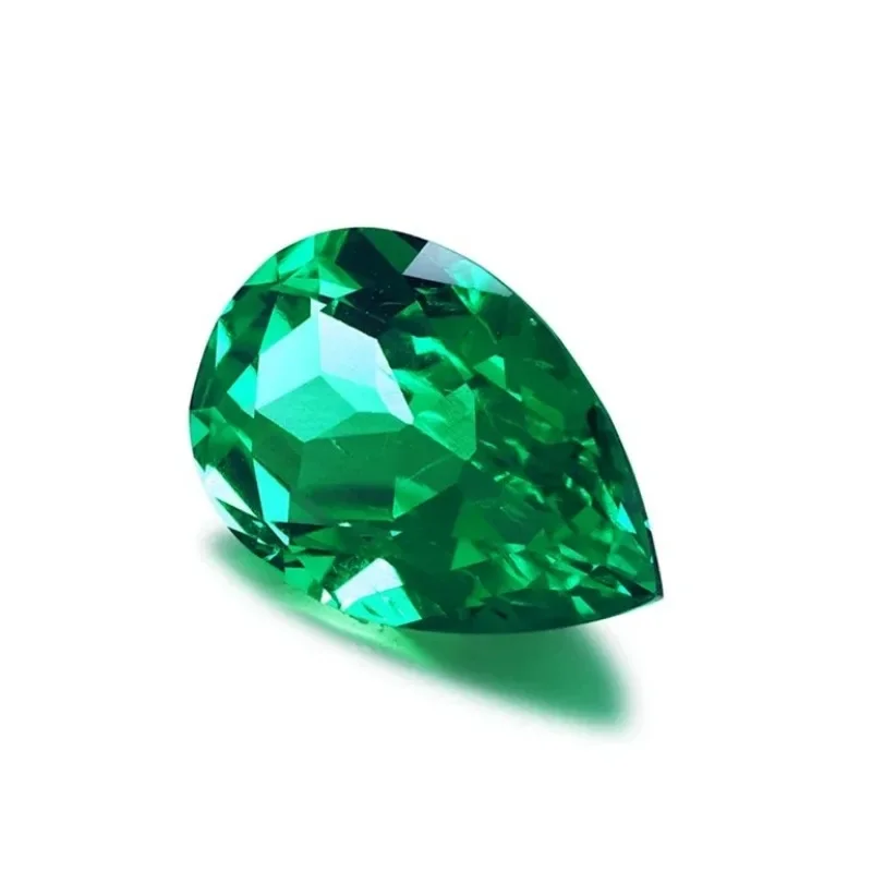 

Лучший лабораторный выращенный Колумбийский изумруд в форме груши, зеленый драгоценный камень для Diy, подвески, ювелирные изделия, серьги, материал для изготовления с сертификатом AGL