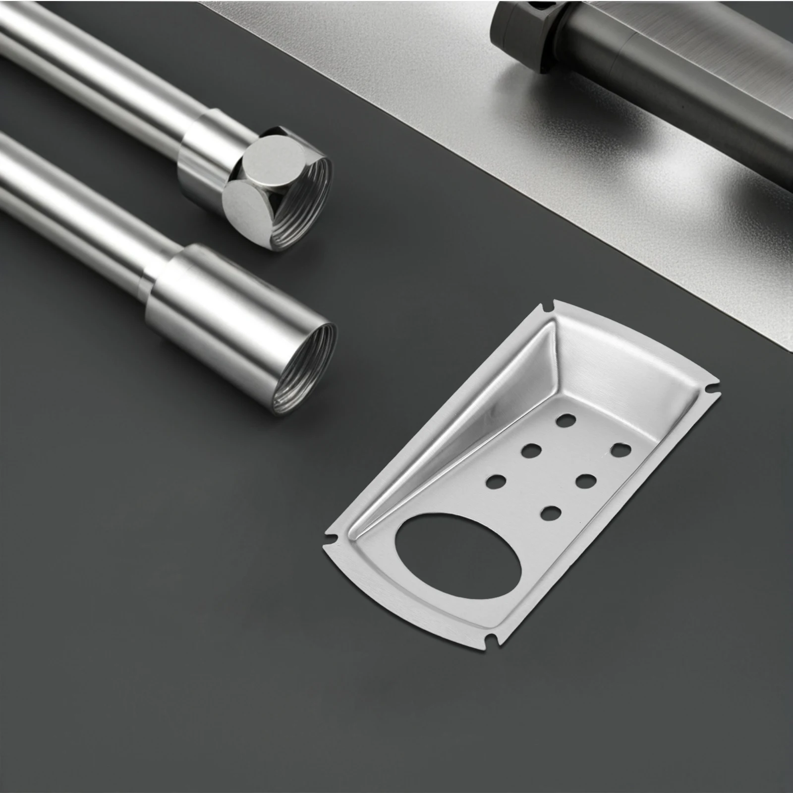 

Stainless Steel Ash Box Cigarette Butt Container Tray Ashtray Accessory Delicate Office