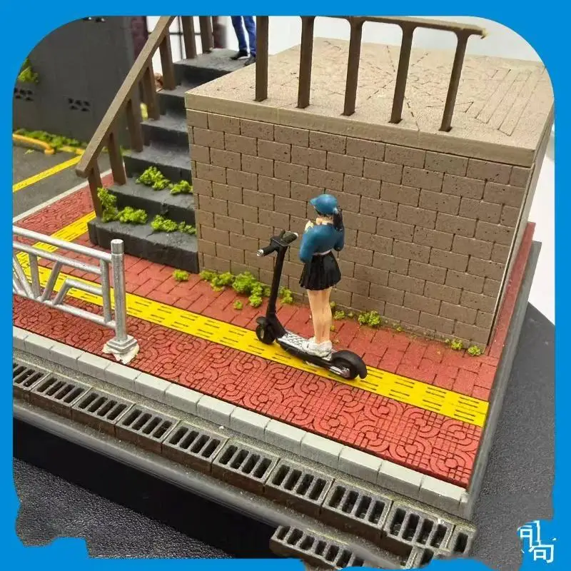 1:64 Maßstab Mini-Scooter Ausstellungsmodell Hochsimuliertes Diorama-Requisit Sammlerstück zur Szenengestaltung als Geschenk – Detail 7