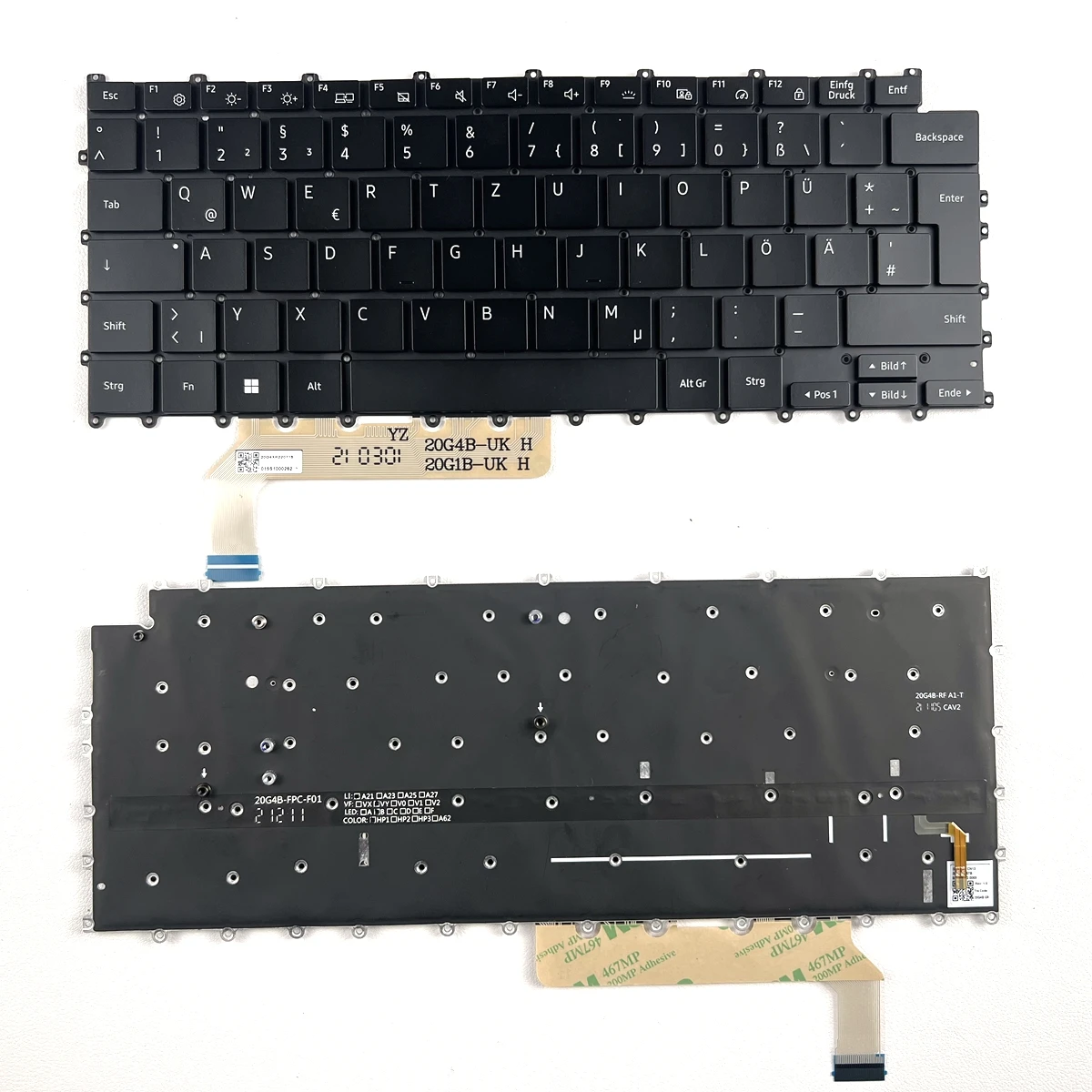 UK/Germany/French Backlit Laptop Keyboard For SAMSUNG Galaxy Book2 360 NP730QED 930QDB 930QED Series