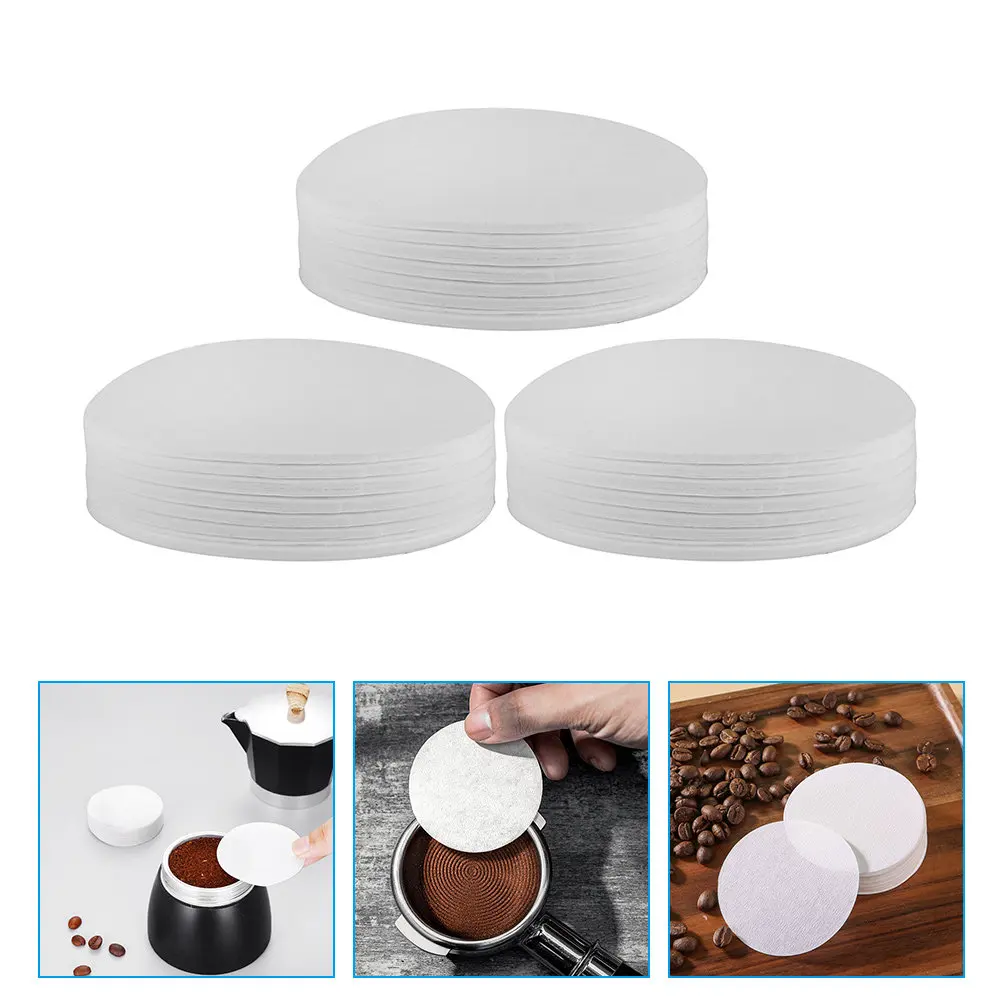 300Pcs Disposable Coffee Filter Paper Unbleached for Home Office Cafe Use Fast Flow Even Extraction No Metal Cleaning Required