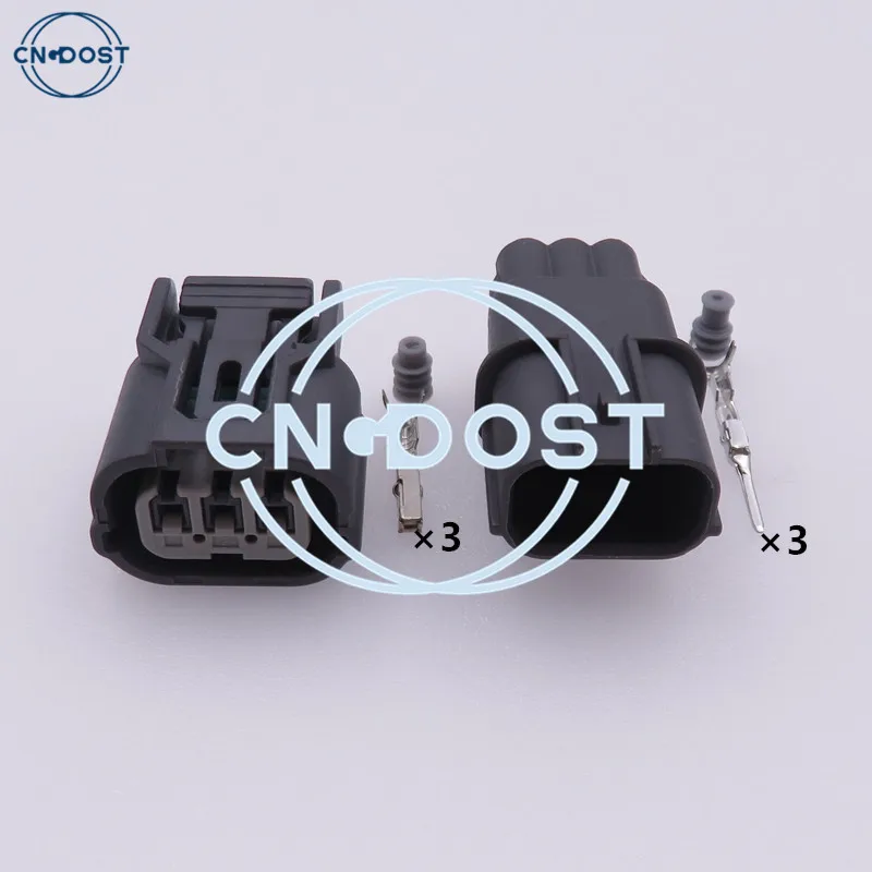 1 Set 3 Pin 6189-0968 6918-1833 Car Plug Head Lamp Connector Light Socket AC Assembly  For Automobile Honda