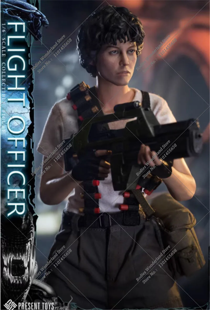 Juguetes de regalo PT-sp60 1/6 1/6, películas de terror espaciales coleccionables, oficial de vuelo femenino, Ellen Ripley, conjunto completo de figuras de acción de 12 pulgadas