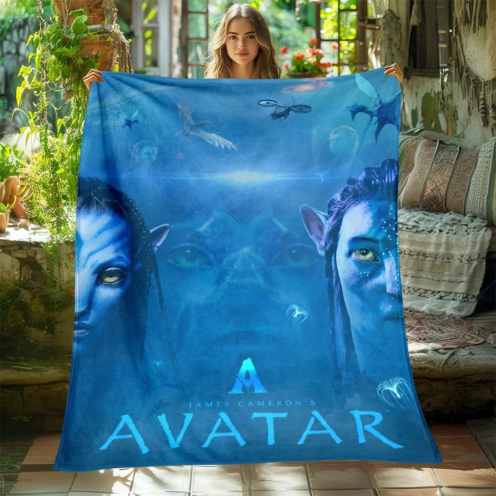 Film Avatar Printed Soft Warm Flannel Throw Blanket.Camping,Outdoors,Sofa,Picnic,Travel,Beach,Bed Sheet,Airplane,Home Blankets.