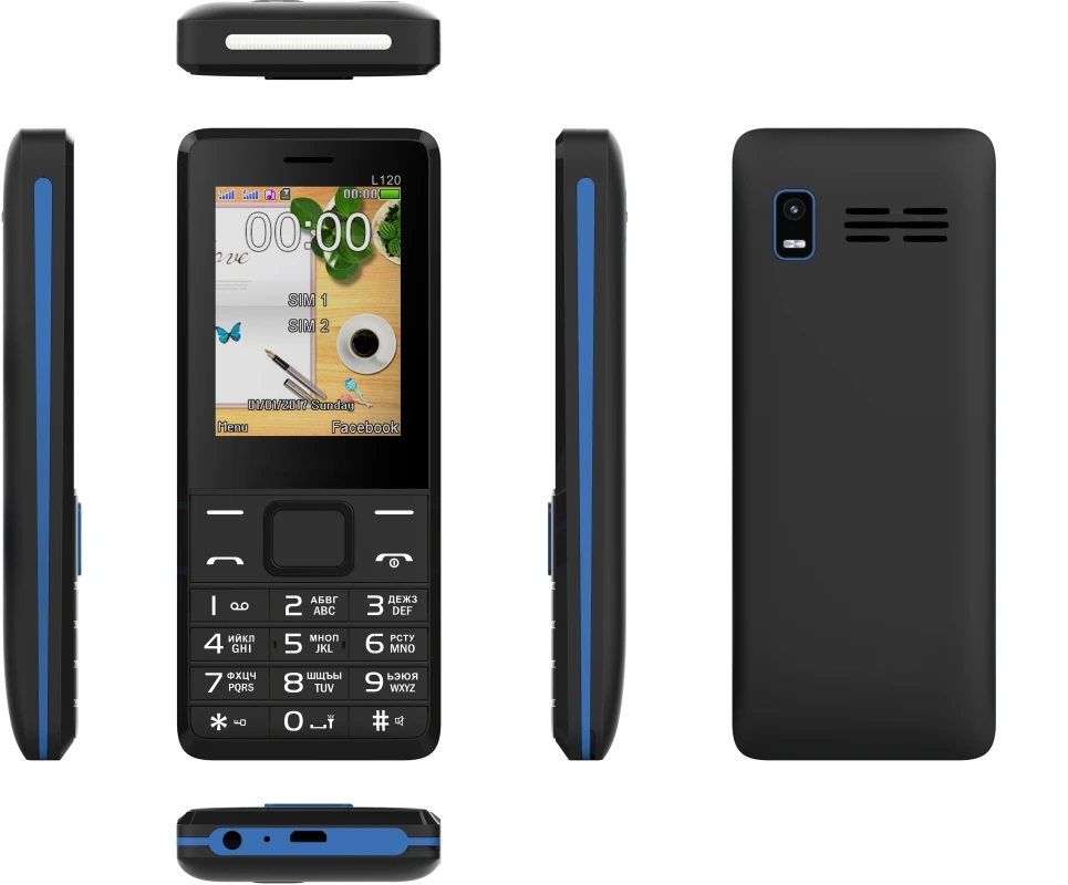 EAOR 2G 2.4 inch screen Feature Phone Dual SIM card 3000mAh big battrey Keypad Push-button Phone with strong light Torch